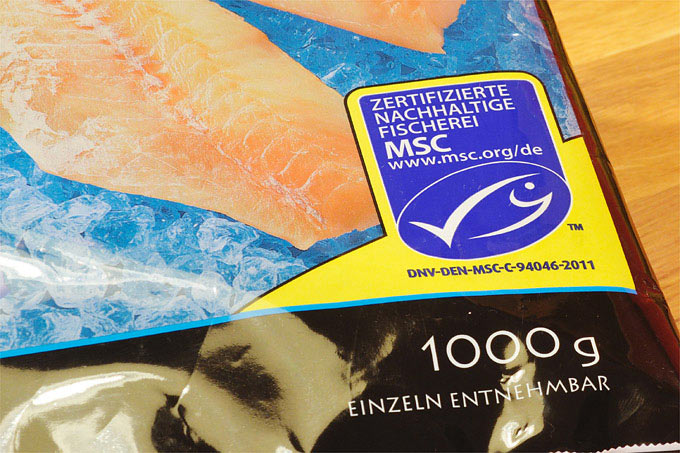 Fisch mit MSC-Label - Foto: NABU/Sebastian Hennigs
