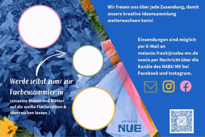 NABU-Flyer zur Färberpflanzengeschichten-Suche