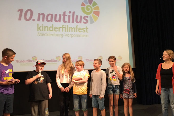 Die jungen FilmemacherInnen beim Nautilus Filmfest in Wismar - Foto: Anja Reuhl