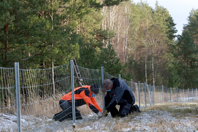 Anbringung von Schutzzäunen in Mecklenburg-Vorpommern - Foto: Bundeswehr